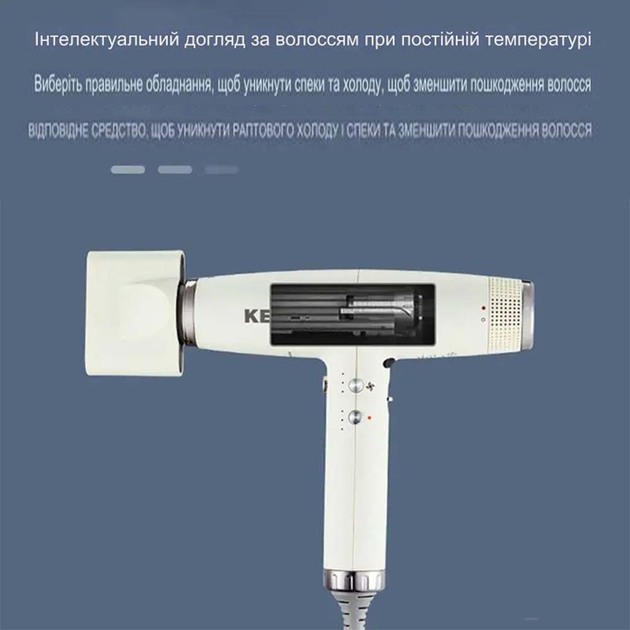 Фен для укладки волос Kemei KM-H3 - изображение 2