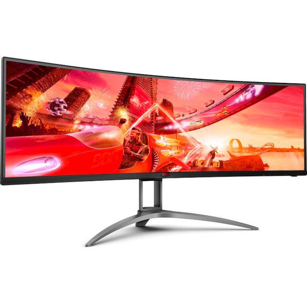 Монитор AOC 49" AG493UCX2, VA 5120x1440/165 Гц/HDMIx3/DP/USB-C/USB-хаб/HAS/Black (AG493UCX2) - изображение 2