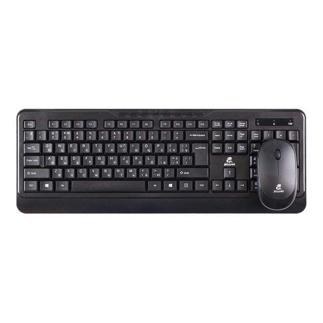 Клавиатура и мышь JEQANG для ПК ноутбука набор беспроводной Black (JW-6800) - изображение 1