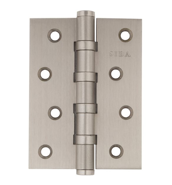 Петля дверна SIBA 100 мм універсальна сталева, матовий нікель (4 BB 4" X 3" Х 3MM FHP SN) - зображення 1