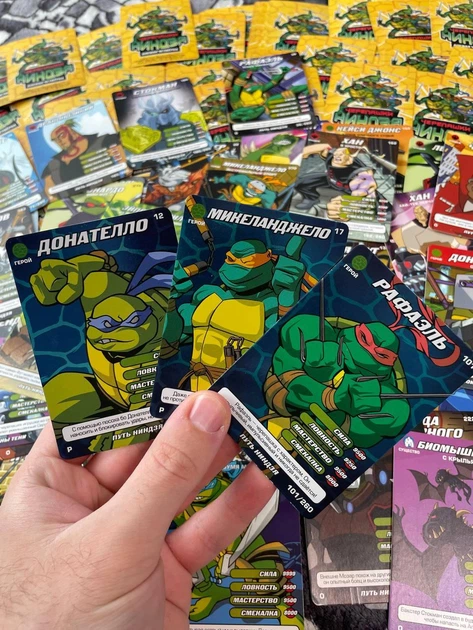 ★本日まで★チーキー　レインボー　2007 Коллекционные карточки Черепашки Ниндзя 2010 года выпуска