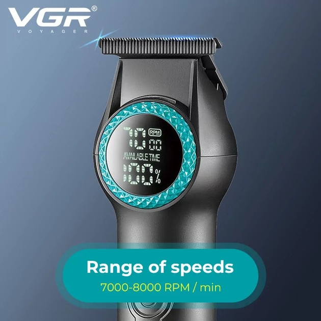 Тример VGR V-990 бездротовий акумуляторний LED підсвічування - зображення 9