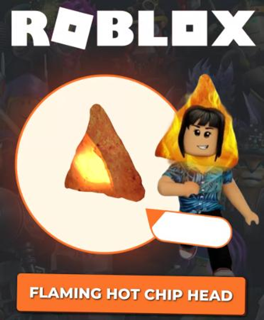 Код активации Flaming Hot Chip Head - Roblox - изображение 1
