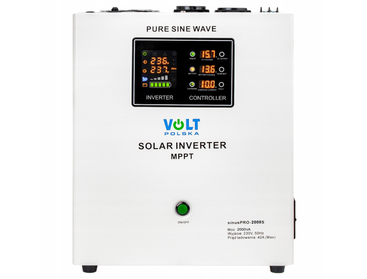 Солнечный инвертор Volt Polska SINUS PRO 2000 S 24/230V 1400/2000W + 40A MPPT 100V (3SPS200024) - изображение 3