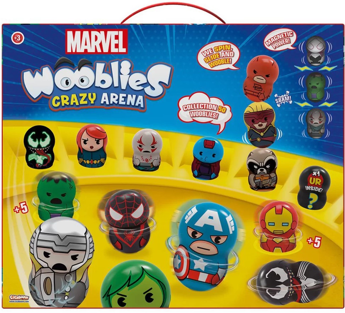 Ігровий набір TM Toy Marvel Wooblies Crazy Arena з фігурками 4 шт WBM005 (8436561093779) - зображення 1