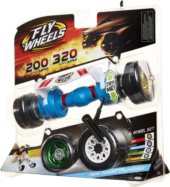 Ігровий набір Jakks Pacific Fly Wheels чотири шини і турбо-прискорювач Blue (0192995151093)   - зображення 1