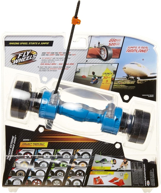 Zestaw do zabawy Jakks Pacific Fly Wheels cztery opony i turbo wyrzutnia Blue (0192995151093) - obraz 6