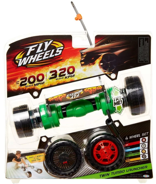 Ігровий набір Jakks Pacific Fly Wheels чотири шини і турбо-прискорювач Green (0192995151109)   - зображення 1