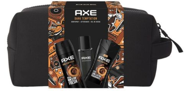 Набір для догляду за шкірою Axe Trio Dark Temptation Спрей для тіла 150 мл + Гель для душу 3-в-1 250 мл + лосьйон після гоління 100 мл + Косметичка (8720182989277) - зображення 1