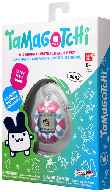 Інтерактивна іграшка Bandai Tamagotchi Original Argyle Heart (3296580429813) - зображення 4