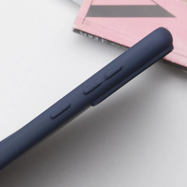 Противоударный чехол TPU GETMAN Liquid Silk Full Camera для Samsung Galaxy S21 Синий / Midnight Blue - изображение 4