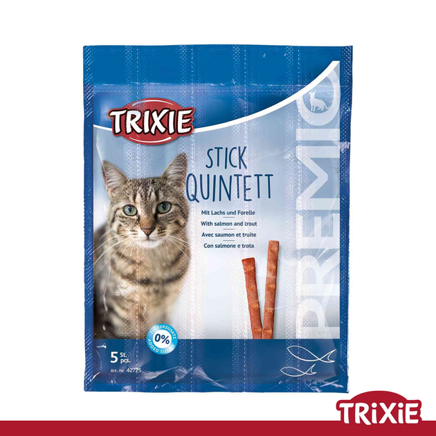 Лакомство для кошек Trixie 42725 PREMIO Stick Quintett лосось и форель 25г (TX-42725) 4011905427256 - изображение 1