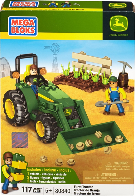 Конструктор Mega Bloks John Deere Farm Tractor 119 деталей (0065541808409) - зображення 1