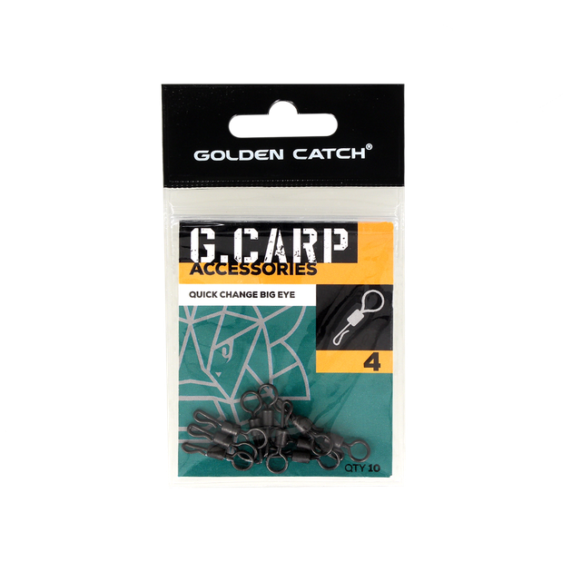 Вертлюг GC G.Carp Quick Change Big Eye №4 (10шт) - Фото 3 Вертлюг GC G.Carp Quick Change Big Eye №4 (10шт) - зображення 3