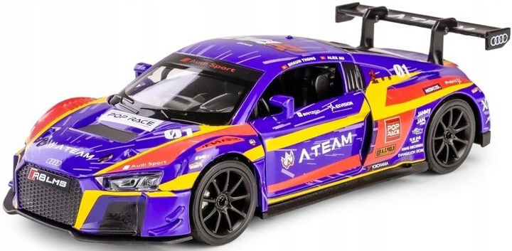 Metalowy model RMZ Hobby samochód sportowy Audi R8 Kakusei 1:32 Fioletowy (5905422081031) - obraz 2