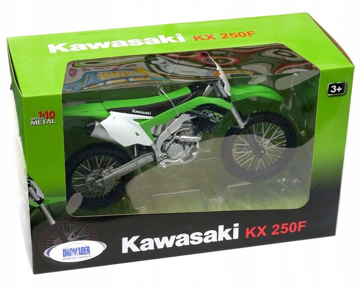 Metalowy model Welly motocykl Kawasaki 1:10 Zielony (4891761628130) - obraz 1