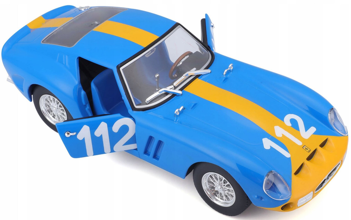 Металева модель Burato Автомобіль Ferrari Racing ModelKit 250 GTO 1:24 Синій (4893993265817) - зображення 3