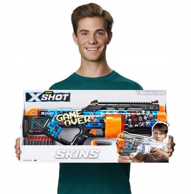 Рушниця Zuru X-Shot Skins Last + 16 патронів чорного кольору (4894680022690) - зображення 4