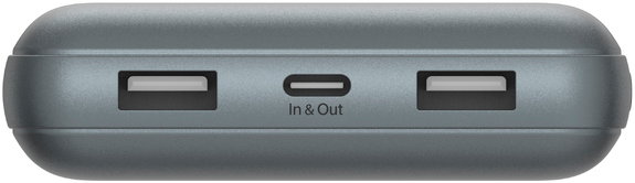 Акумулятор портативний Belkin літій-іонний Power Bank 20000мА·год, 15Вт, 2хUSB-A/USB-C, cірий (BPB012BTGY) - изображение 10