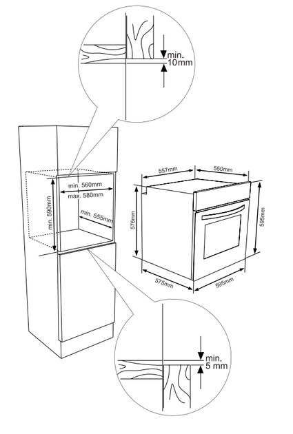 Духовой шкаф электрический Heinner HBO-V656G-IX - Фото 5 Духовой шкаф электрический Heinner HBO-V656G-IX - изображение 5