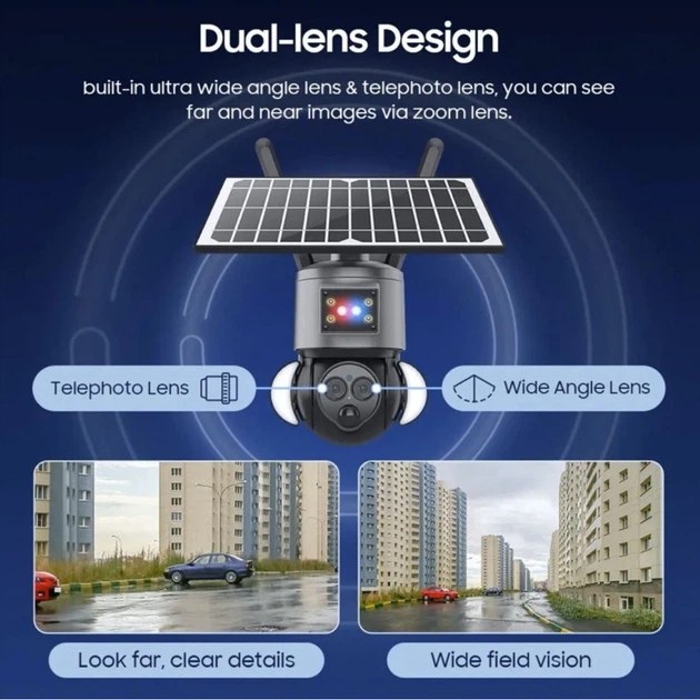 Уличная ip-камера 6MP Sectec ST-S568M-4G-6M-12X ZOOM 4G на солнечной батарее - изображение 2