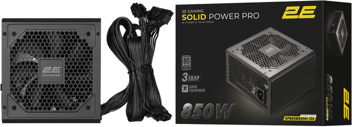 Блок живлення 2E Gaming Solid Power Pro 850W (2E-SP850BRSMII-120) - зображення 3