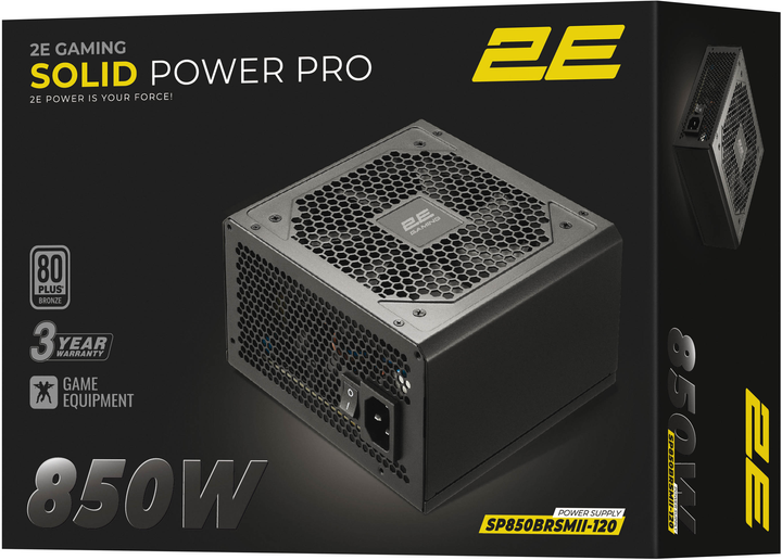 Блок живлення 2E Gaming Solid Power Pro 850W (2E-SP850BRSMII-120) - зображення 5