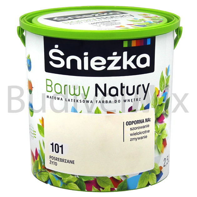 Фарба інтер'єрна Sniezka Barwy Natury латексна 2,5 л 101 Сріблясте жито - зображення 1