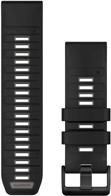 Ремінець Garmin QuickFit Silicone Band 26mm Black/Pebble Gray (010-13393-00) - зображення 1