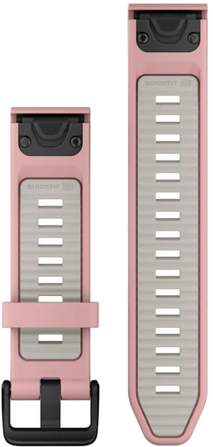 Pasek Garmin QuickFit Silicone Band 20mm Dust Rose/Fog Gray (010-13391-05) - obraz 2