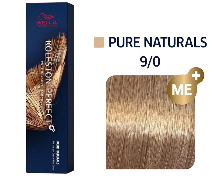 Фарба для волосся Wella Professionals Koleston Perfect Me+ Pure Naturals 9/0 Світлий блонд стійка 80 мл (4064666231044) - зображення 3