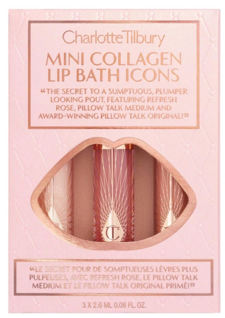 Набір блисків для губ Charlotte Tilbury Mini Collagen Lip Bath Icons 3 Х 2.6мл. (5056446641319) - изображение 2