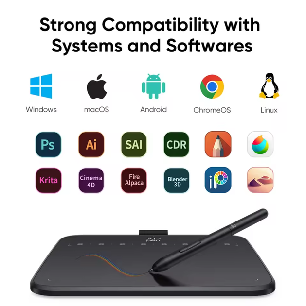 Графический планшет ХP-Pen Deco 640 Black - изображение 7