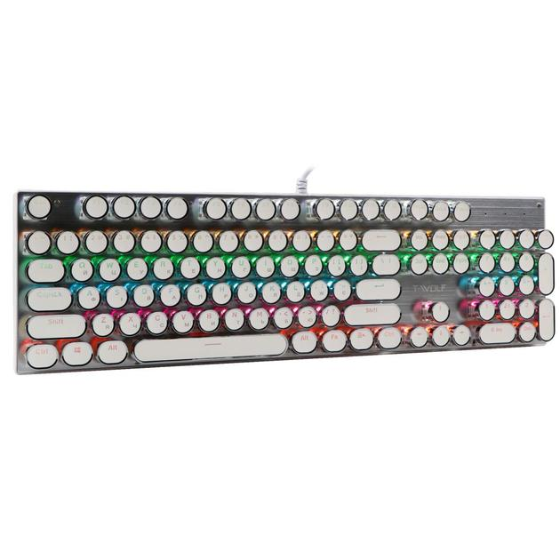 Клавиатура Игровая TWolf T75 punk LED Blue Switch Белый - изображение 2