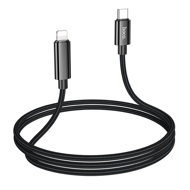 Кабель Hoco U125 Benefit PD charging data cable with display iP Black - зображення 3