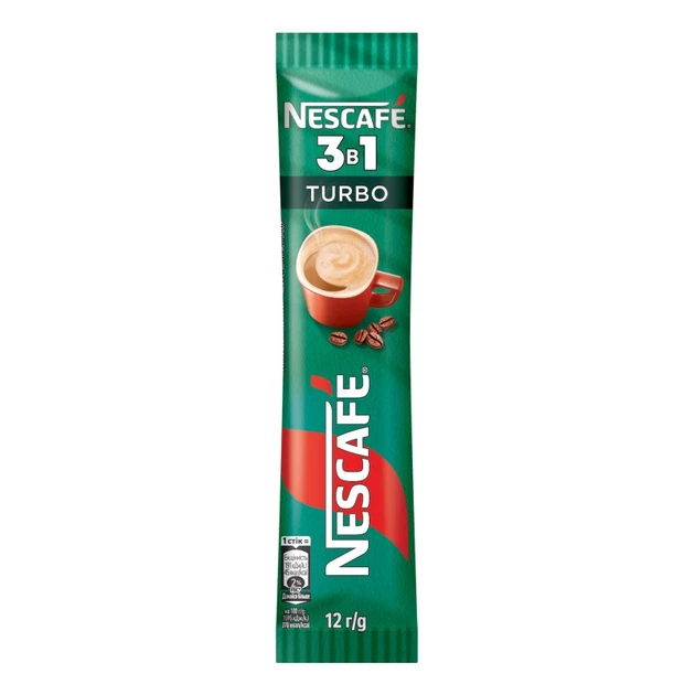 Напій кавовий Nescafe 3в1 Turbo розчинний 24 шт/ 12г (8445291306851) - Фото 1 Напій кавовий Nescafe 3в1 Turbo розчинний 24 шт/ 12г (8445291306851) - зображення 1