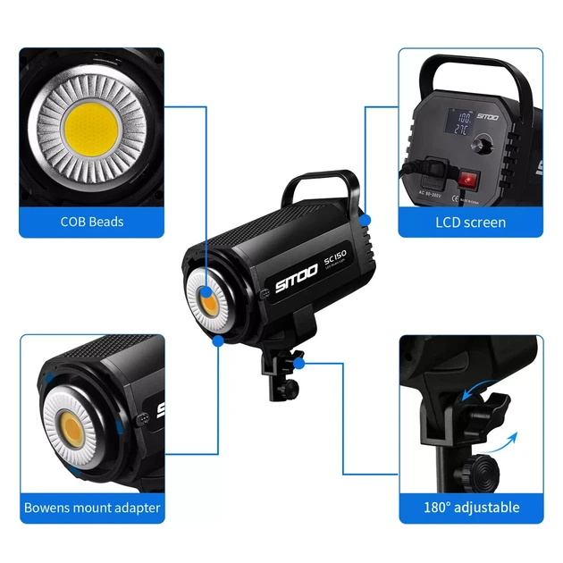 Постоянный студийный LED свет Selens - SITOO - SC-150 (150 Ватт) + усиленная стойка (0,9-2,8 м) - Фото 8 Постоянный студийный LED свет Selens - SITOO - SC-150 (150 Ватт) + усиленная стойка (0,9-2,8 м) - изображение 8