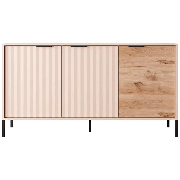 Буфет Maraline Nordic Ash matt black legs тридверний 153,1 см, 13783 - Фото 1 Буфет Maraline Nordic Ash matt black legs тридверний 153,1 см, 13783 - зображення 1