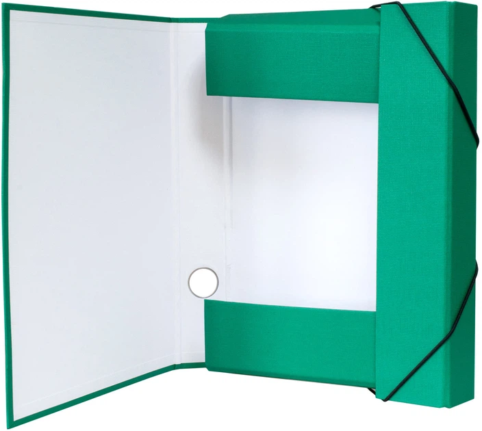 Папка-бокс H-Tone А4 на резинках 50 мм Зеленая (JJ409342-green) - изображение 2
