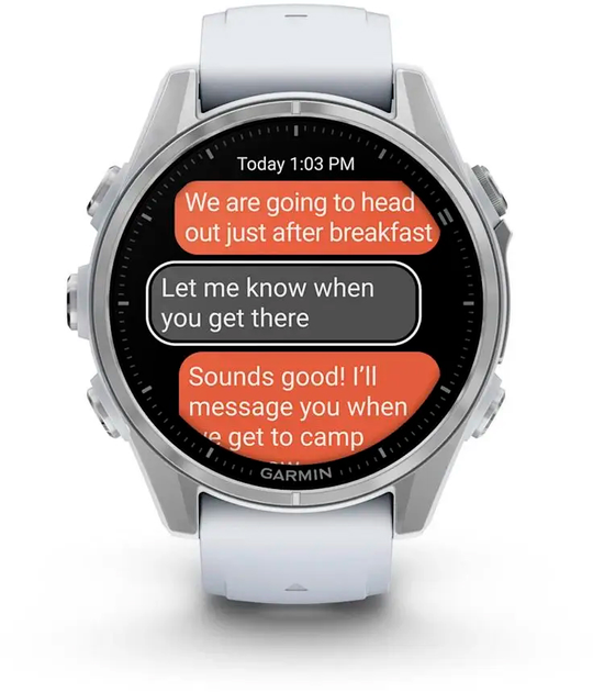 Smartwatch Garmin fenix 8 43mm AMOLED Silver with Whitestone Silicone Band (010-02903-00) - obraz 7