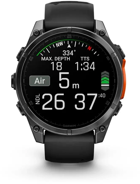 Смарт-годинник Garmin fenix 8 47мм AMOLED Slate Gray with Black Silicone Band (010-02904-00) - зображення 5