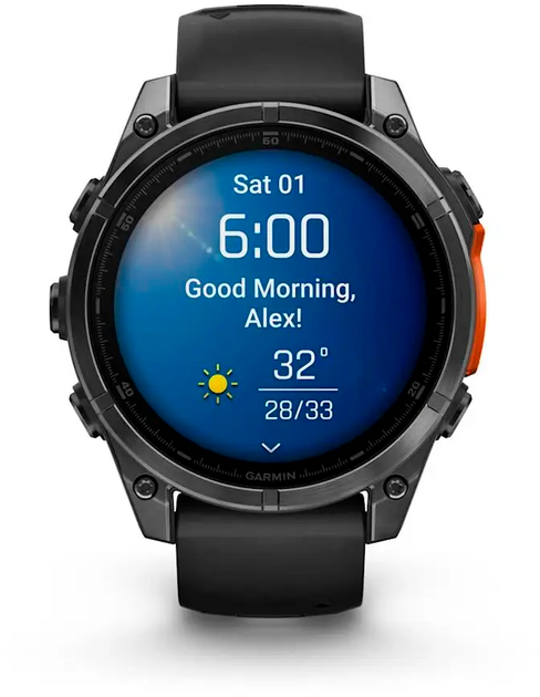 Смарт-годинник Garmin fenix 8 47мм AMOLED Slate Gray with Black Silicone Band (010-02904-00) - зображення 6