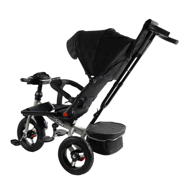 Велосипед триколісний Best Trike із батьківською ручкою муз. панеллю надувні колеса Чорний (6088 F–695-12) - Фото 2 Велосипед триколісний Best Trike із батьківською ручкою муз. панеллю надувні колеса Чорний (6088 F–695-12) - зображення 2