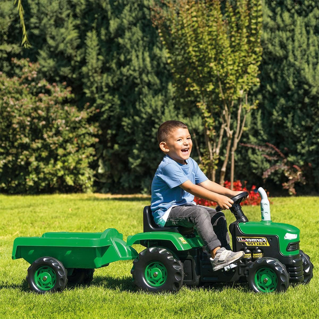 Traktor pedałowy Dolu z przyczepą Zielony (8690089080530) - obraz 6
