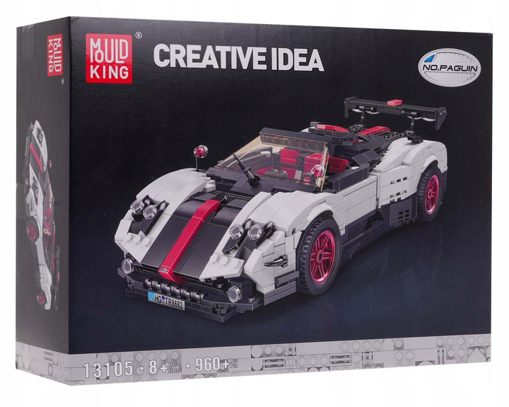 Конструктор Mould King Creative Idea спортивний автомобіль 960 елементів білий (5903864945898) - зображення 1