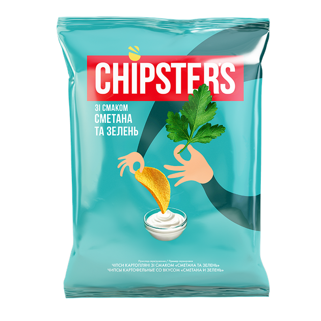 Чипсы натуральные Chipster's сметана зелень 25г (4820182740022) - Фото 1 Чипсы натуральные Chipster's сметана зелень 25г (4820182740022) - изображение 1