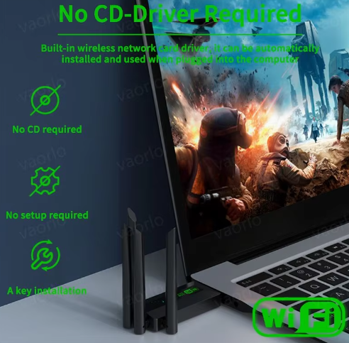 USB-адаптер Openbox двухдиапазонный 1200 Мбит/с WiFi 4 антенны 802.11AC USB 3.0 высокоскоростной - изображение 3