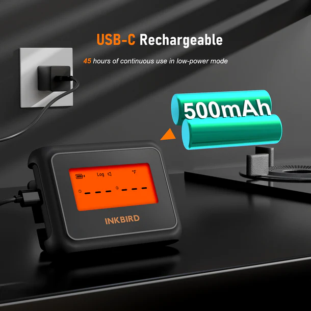 BBQ термометр Inkbird IDT-22-B цифровий із Bluetooth 5.4 кулінарний на 2 щупи вбудований акумулятор - изображение 7