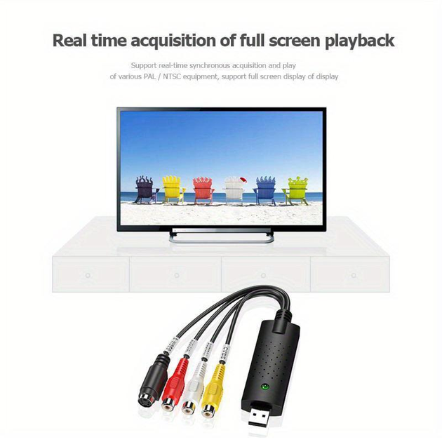 Видеозахват для оцифровки Easycap USB Video Видео-Аудио TV DVD VHS Capture Adapter raspberry linux ubuntu - изображение 2