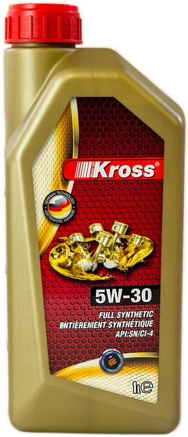 Олива 5w30 1 л KROSS Full Synthetic, API SN/CI-4 – фото, відгуки